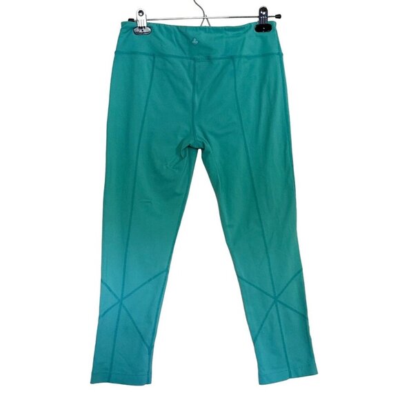 Prana Teal Breathe Leggings Womens M Yoga Athletic Performance Workout Athlesure - Picture 2 of 8